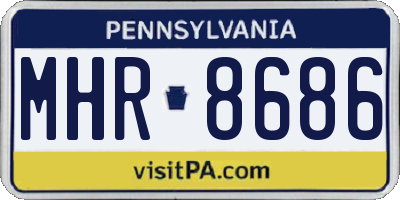 PA license plate MHR8686