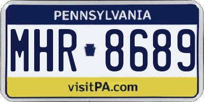 PA license plate MHR8689
