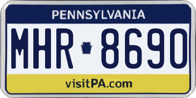 PA license plate MHR8690