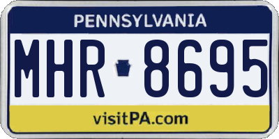 PA license plate MHR8695