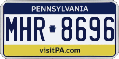 PA license plate MHR8696