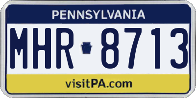 PA license plate MHR8713