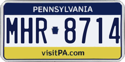 PA license plate MHR8714