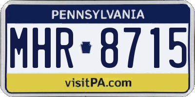 PA license plate MHR8715