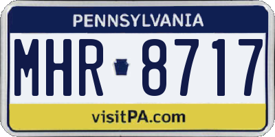 PA license plate MHR8717