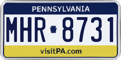 PA license plate MHR8731