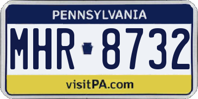 PA license plate MHR8732