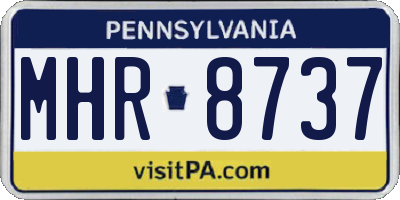 PA license plate MHR8737