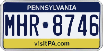 PA license plate MHR8746