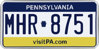 PA license plate MHR8751