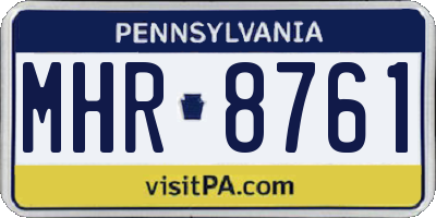 PA license plate MHR8761
