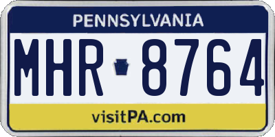 PA license plate MHR8764