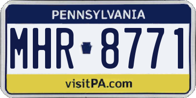 PA license plate MHR8771