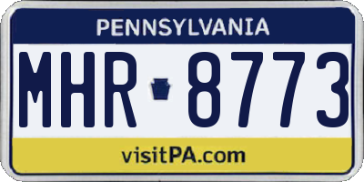 PA license plate MHR8773