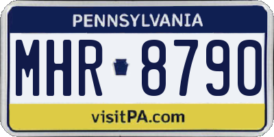 PA license plate MHR8790