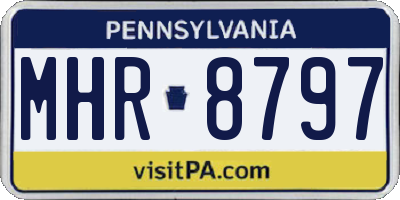 PA license plate MHR8797