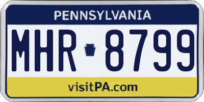 PA license plate MHR8799