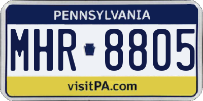 PA license plate MHR8805