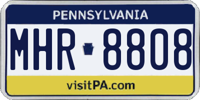 PA license plate MHR8808