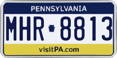 PA license plate MHR8813