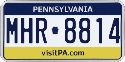 PA license plate MHR8814