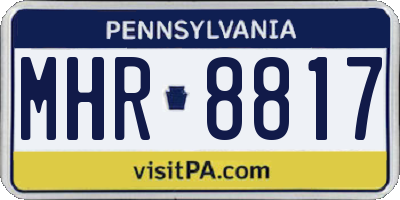 PA license plate MHR8817