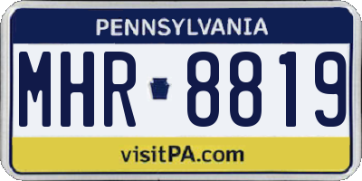 PA license plate MHR8819