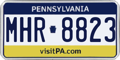 PA license plate MHR8823
