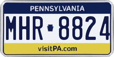 PA license plate MHR8824