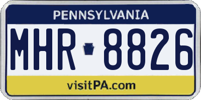 PA license plate MHR8826