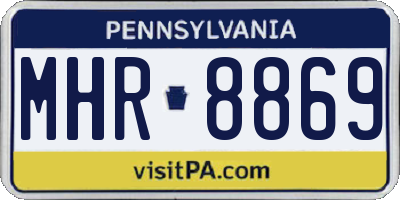 PA license plate MHR8869