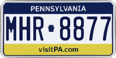 PA license plate MHR8877