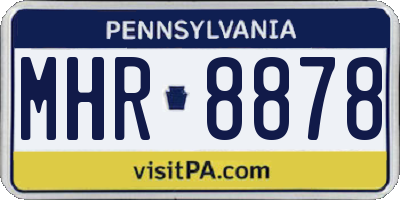 PA license plate MHR8878