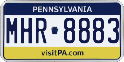 PA license plate MHR8883