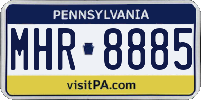 PA license plate MHR8885