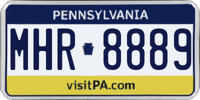 PA license plate MHR8889