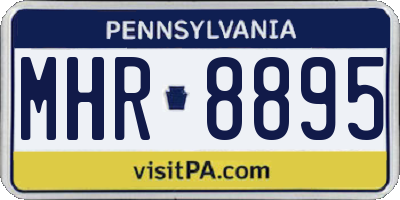 PA license plate MHR8895