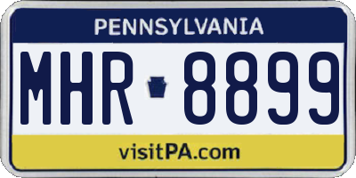 PA license plate MHR8899