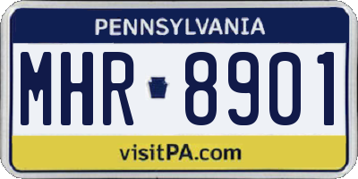 PA license plate MHR8901