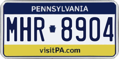 PA license plate MHR8904