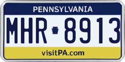 PA license plate MHR8913