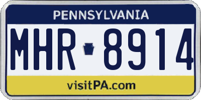 PA license plate MHR8914