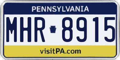 PA license plate MHR8915