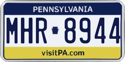 PA license plate MHR8944