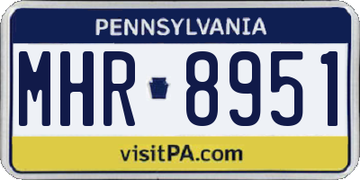 PA license plate MHR8951