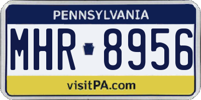 PA license plate MHR8956