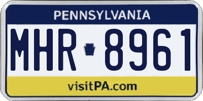 PA license plate MHR8961