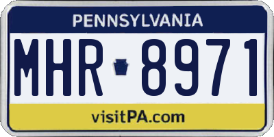 PA license plate MHR8971