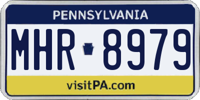 PA license plate MHR8979