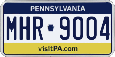 PA license plate MHR9004